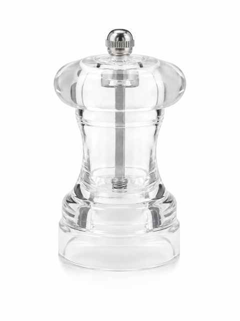 Factory Wholesale Eco-Friendly Transparent Acrylic Modern Home Salt Pepper Grinder Set Ceramic Grinder Portable Durable Manual
