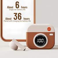 Auriculares Inalámbricos Q86 para Comercio Exterior, Nuevos, con BT V5.4, Diseño Retro Semi-In-Ear, Larga Duración, Pantalla Digital
