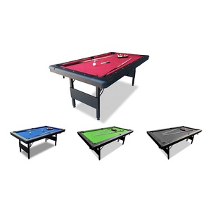 Mesa de Billar Portátil <span class=keywords><strong>TopSports</strong></span> de 6/7/8 Pies con Troneras de Cuero y Amortiguador de Goma con Patas Plegables - Product Image 1