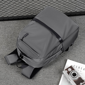 Simple Men's Lightweight <b>Backpack</b> Black Large Capacity Anti Theft Laptop Bag Casual Travel Business Use Unisex Spring 2025 - Product Image 4