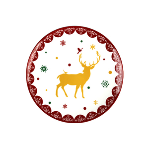 Vajilla de Porcelana de Lujo de Alta Calidad para Navidad, Juego de Vajilla Elegante Rojo para Año Nuevo, Vajilla de Porcelana China al por Mayor - Product Image 4