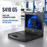 Nouvel ordinateur portable robuste Intel Getac S410 G5 avec écran lisible en plein soleil, stockage SSD pour la maintenance et le diagnostic automobile