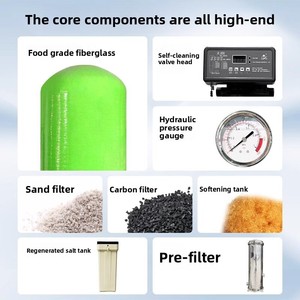 Filtre multimédia pour eau de rivière, ciment, sable, sable de quartz, charbon actif, résine, réservoirs FRP, acier inoxydable, eau de précision - Product Image 2