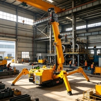 Mini-grue araignée télécommandée de 3 tonnes avec flèche télescopique et bras de déplacement, machine de levage mobile à vendre