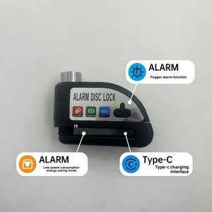 <span class=keywords><strong>Antivol</strong></span> intelligent rechargeable en alliage d'aluminium haute sensibilité pour <span class=keywords><strong>moto</strong></span> avec frein à <span class=keywords><strong>disque</strong></span> et chargement USB - Product Image 4