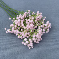 Dekorasi Pernikahan Wisuda Rumah C-130 Bunga Gypsophila Buatan Lateks Sentuhan Asli Ranting Baby's Breath Kuning Buket Gypsophila