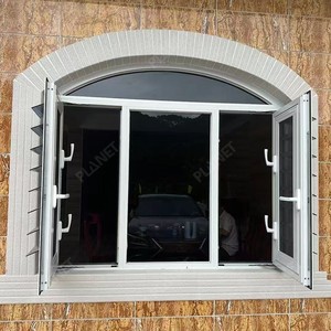 La migliore vendita con feritoia o griglie Design a battente a doppio smalto <span class=keywords><strong>per</strong></span> finestre con telaio in alluminio ad impatto di uragano finestra a battente - Product Image 2