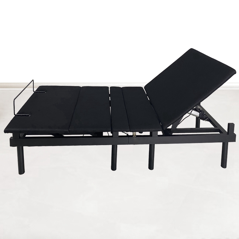 Sleep Electric Bed Frame Remote Control with wooden board For Small Room