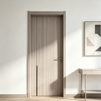 Porte extérieure en bois composite à double ouverture, résistante au vent, en bois massif, résistante à la fumée, résistante à l'humidité, écologique, pour chambre à coucher