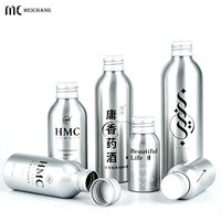 Bouteille en aluminium anti-lumière avec bouchon à vis, 40 ml-250 ml, étanche, pour emballage d'huiles essentielles, avec logo personnalisé