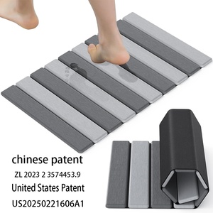 พรมเช็ดเท้าคุณภาพสูง ซึมซับน้ำได้ดี แห้งเร็ว พรมเช็ดเท้าแห้งเร็ว พรมเช็ดเท้าห้องน้ำ ทำจากเบอร์กมีล - Product Image 1