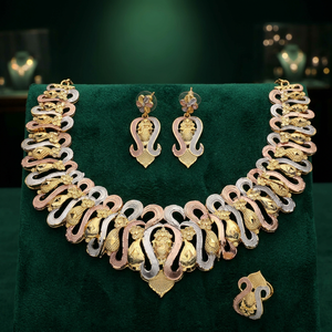 Juego de Collares Chapados en Tres Tonos de Turquía, Joyería de Lujo Artificial, Joyería Festiva, Conjunto de Joyería de Moda, Tricolor - Product Image 1