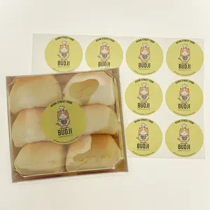Цветной круглый лист, прочная самоклеящаяся бумага, наклейка, этикетка для еды с логотипом