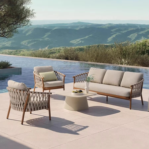 Modern High-End Waterproof PE Wicker <strong>Rattan</strong> Garden Sofa Set &amp; Chair Customizable Outdoor <strong>Furniture</strong> for Courtyard &amp; Park Use - Product Image 4