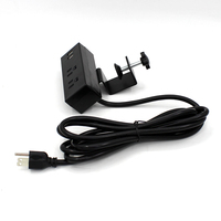 Multiprise de bureau à fixation sur bureau US avec 2 ports USB-C PD 20W, prise plate 125V, station de charge rapide pour bord de table
