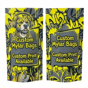 Standup Mylar Pouch Aluminum Foil Food Grade Smell <b>Proof</b> Custom Printed Candy Gummies Cookie Bags 1g 3.5g - Product Image 1