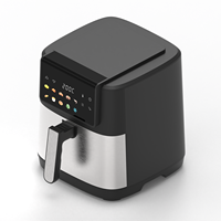 Friteuse à air chaud numérique OEM 6,5 L avec écran LCD, cuisson sans huile, four électrique à air chaud, pot antiadhésif pour appareils de cuisine domestiques