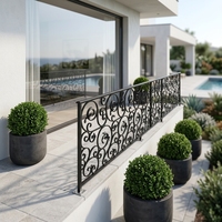 Fabricant et fournisseur de balustrades de balcon en fer forgé, garde-corps de terrasse sur mesure pour villas, clôtures extérieures en fonte de style européen