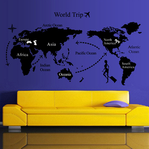 Rimovibile in pvc home decor world map wall <span class=keywords><strong>sticker</strong></span> - Product Image 2