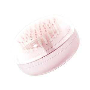 Specchio Rotondo con Pettine 2-in-1, Pad Rimuovi Peli Autopulente e Copertura Antipolvere, Pettine Tascabile Compatto per Viaggi e Igiene Personale - Product Image 5