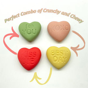 Galleta saludable para perros, comida personalizable para perros, crujiente y deliciosa forma de amor, galletas, golosinas dentales, aperitivos para entrenamiento - Product Image 2