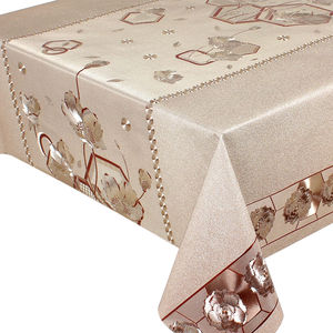 Groothandel Luxe Waterdichte Plastic Tafelkleed Embossing PVC Plastic Tafelkleed met Aangepaste Logo-druk - Product Image 1