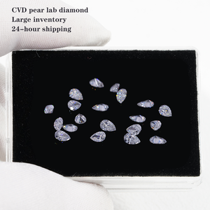 เพชรเพาะเลี้ยงทรงลูกแพร์ สี DEF ความสะอาด VVS-VS ขนาด 2x3 มม. ถึง 3x5 มม. เพชรเมลีขนาดเล็ก เพชรทรงแฟนซี เพชร CVD มีสินค้าในสต็อก - Product Image 1