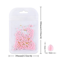 Fournitures pour Ongles 3D Perle Fleur Rose Nail Art Ornement Mignon 5 Pétales Fleur DIY Accessoires pour Ongles