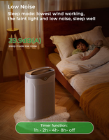 Purificateur d'air intelligent silencieux HEPA pour grande pièce à domicile pour fumeurs Élimination à 99,97% des particules Purificateur d'air