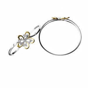 Elegante oro blanco para mujer 0.80TCW Diamante real para pulsera Brazalete de moda certificado para bodas compromisos o fiestas - Product Image 2