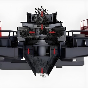 Усовершенствованная камнедробилка и машина для производства песка для обработки речного камня гальки с автоматической установкой системы управления - Product Image 6
