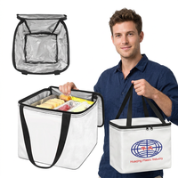 Sac isotherme non tissé réutilisable, sac à lunch thermique, sac de transport portable pour pique-nique, restauration et plats à emporter