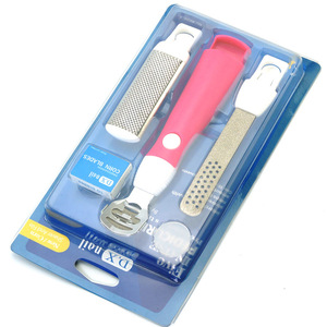 Kit de pédicure avec pierre ponce pour éliminer les callosités, soin des pieds, soulagement de la sécheresse, rose rouge - Product Image 3
