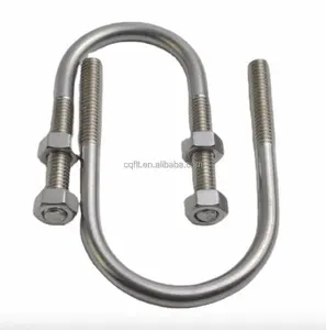 Customizable U-shaped bolt 304 stainless steel U-shaped pipe clamp fixing clip installation bolt fastener