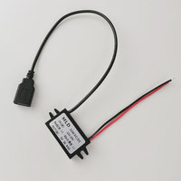 Module de conversion de puissance USB 12V vers 5V 3A pour voiture, mini chargeur double port pour navigateur et enregistreur, en ABS