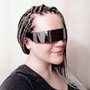 Gafas de Sol Punk Futuristas Envolventes de Una Sola Lente para Hombre y Mujer, Venta al Por Mayor - Product Image 2