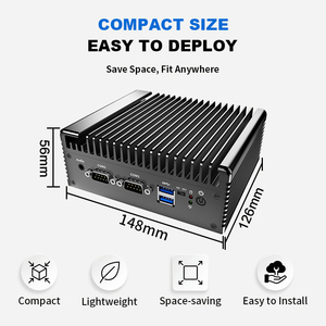 Mini <span class=keywords><strong>PC</strong></span> Industrial sin Ventilador con Linux/Win10 Integrado, Doble LAN, DIN, 4G LTE, SIM, WiFi, Puerto RS232/RS485 <span class=keywords><strong>para</strong></span> la Industria Ferroviaria - Product Image 4