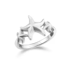 Wholesale Jewelry Sterling Silver Family Of Starfish Ring Star 925 Sterling Silver Fashion Jewelry Rings