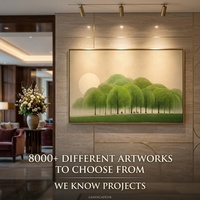 Tableau mural abstrait moderne le plus vendu, paysage d'arbre peint à l'huile, décoration d'hôtel