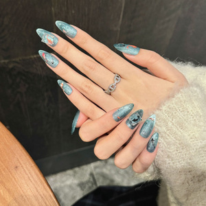 Diseño #2539, venta al por mayor, 10 Uds., <span class=keywords><strong>uñas</strong></span> <span class=keywords><strong>de</strong></span> gel pintadas a mano, hermosas <span class=keywords><strong>Uñas</strong></span> acrílicas hechas a mano <span class=keywords><strong>de</strong></span> lujo, prensa <span class=keywords><strong>de</strong></span> alta calidad - Product Image 3