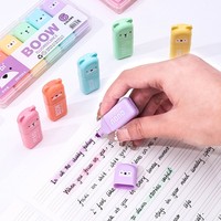Nuevo Juego de Marcadores Fluorescentes Mini Multicolor con Diseño de Macaron Creativo, Impresión UV, para Estudiantes y Clases