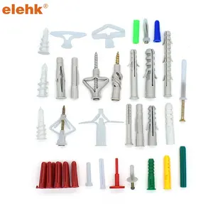 Elehk Hoge Kwaliteit Plastic Anker Wandplug Expansie Anker Nylon Muur Plug Plastic Wand Anker