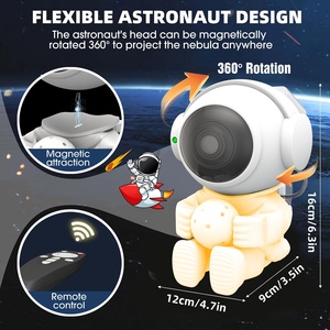 Vente en gros de veilleuses à LED pour enfants projection de ciel étoilé avec pour astronautes personnages roman veilleuse nébuleuse étoiles - Product Image 2