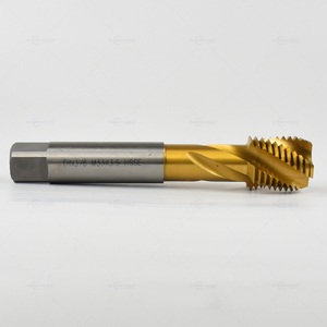 Taraud à spirale rainuré avec revêtement en titane, idéal pour le traitement des filetages - Product Image 2