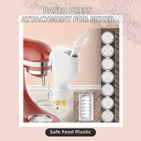 Accessoires pour batteur sur socle KitchenAid : Presse à pâtes en plastique PC écologique de qualité alimentaire avec 7 plaques à pâtes interchangeables