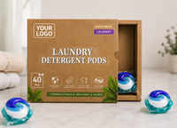 Lessives en dosettes OEM écologiques, hautement concentrées, antibactériennes, protectrices des couleurs, adoucissantes, nettoyage en profondeur, longue durée