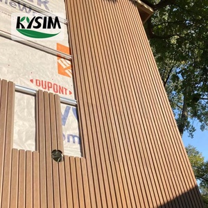 Paneles de revestimiento de madera para Exterior, revestimiento de pared Exterior de plástico y madera, fácil de instalar, resistente a la intemperie - Product Image 5