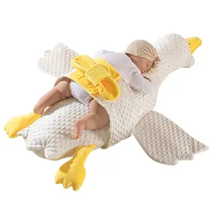 Almohada de escape para bebé, ganso blanco para calmar al bebé durante el sueño
