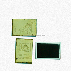 แม่เหล็กติดตู้เย็นพิมพ์ลายตามสั่ง รูปทรงกลมและสี่เหลี่ยมผืนผ้า ของขวัญส่งเสริมการขาย ของตกแต่งบ้าน สติ๊กเกอร์ติดครัว - Product Image 4