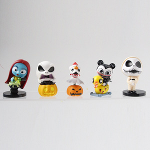 Set di 9 Pezzi Nightmare Before Christmas, Statuette di <span class=keywords><strong>Jack</strong></span> <span class=keywords><strong>Skellington</strong></span>, Modellini da Collezione, Ornamenti da Scrivania per Halloween - Product Image 3